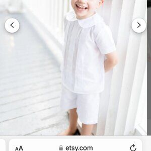 Baby Boys Pleated Shorts Set
